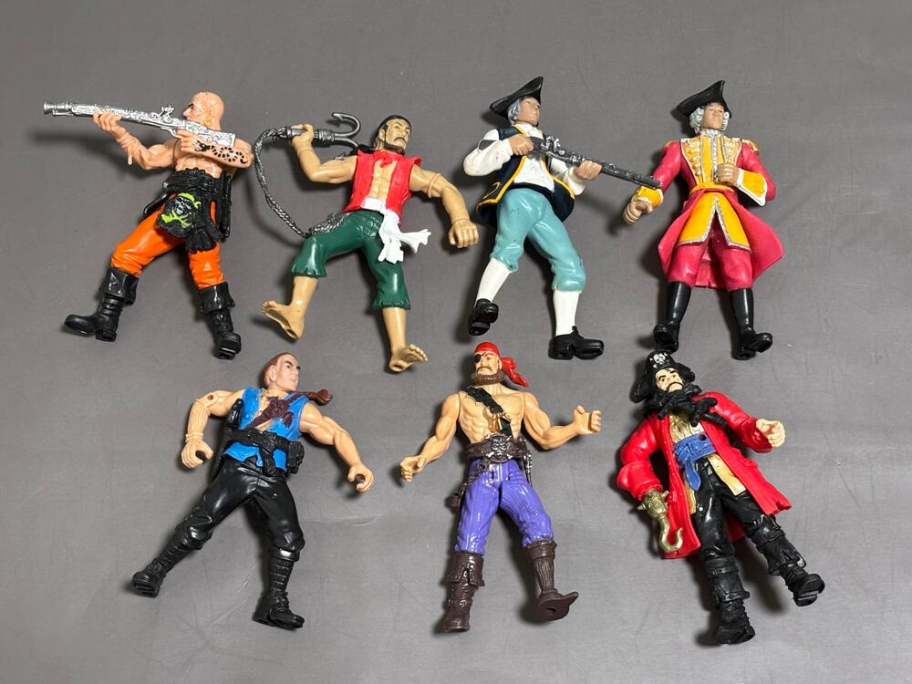 Lot of 7 Chap Mei Pirate Action Figures 4”